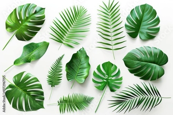 Fototapeta monstera leaves summer minimal background