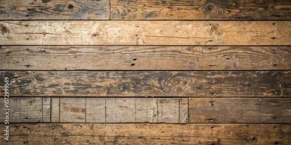 Fototapeta Rustic Weathered Wood Plank Texture with Knots and Grain Patterns