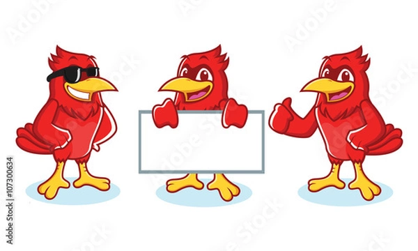 Obraz Cardinal Mascot happy