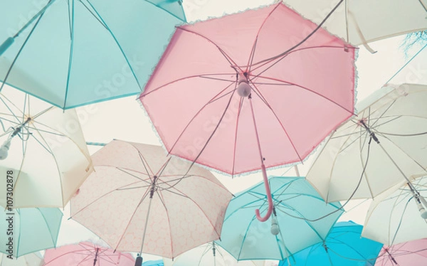 Fototapeta Umbrella pattern pastel