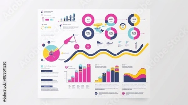 Fototapeta Timeline Infographics Design