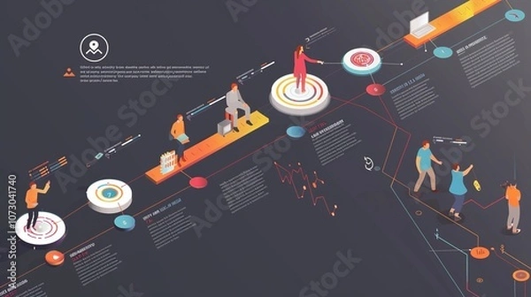 Fototapeta Timeline Infographics Design