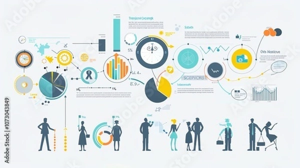 Fototapeta Timeline Infographics Design