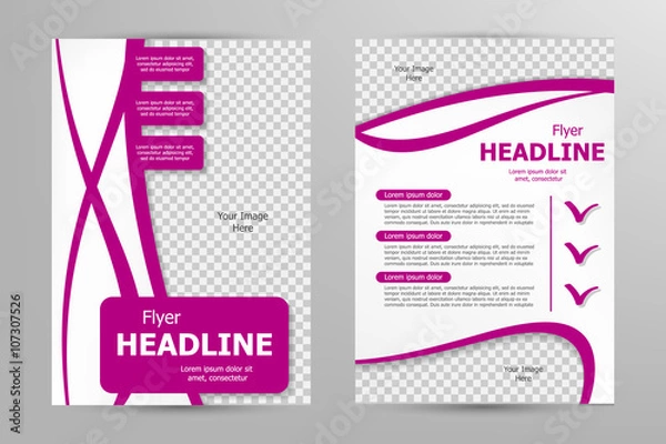 Fototapeta Vector flyer template design