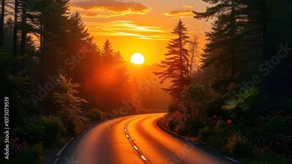 Obraz Road to sunset