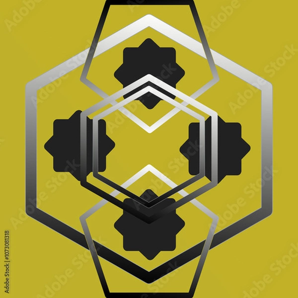 Fototapeta illustration of a hand holding a wrench