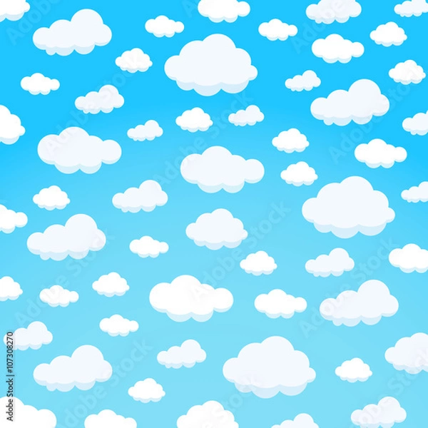 Fototapeta clouds design over sky background vector illustration