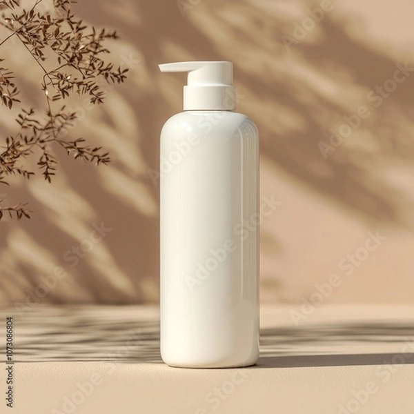Fototapeta an empty shampoo bottle mockup " ai generator "
