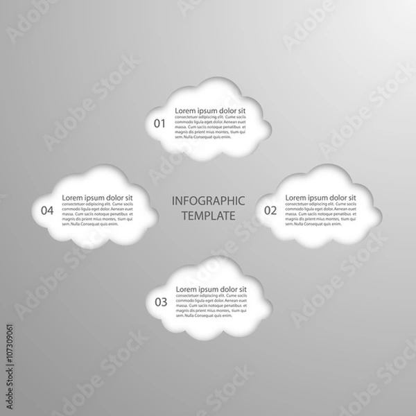 Obraz cloud computing infographic vector