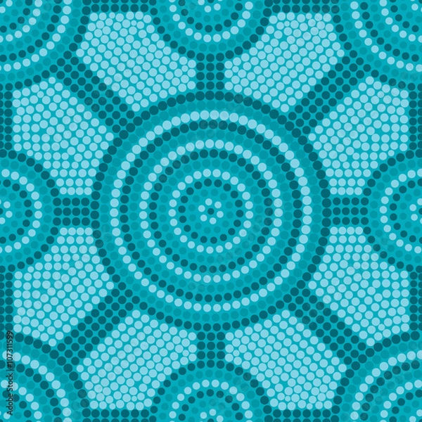 Fototapeta Abstract Aboriginal dot painting in vector format.