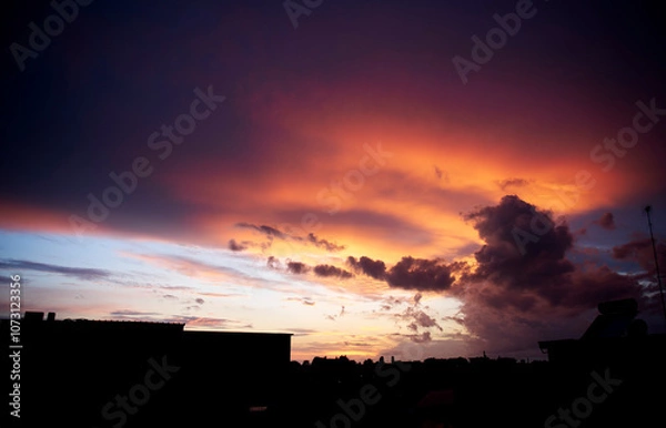 Obraz Poetic and dramatic sunset