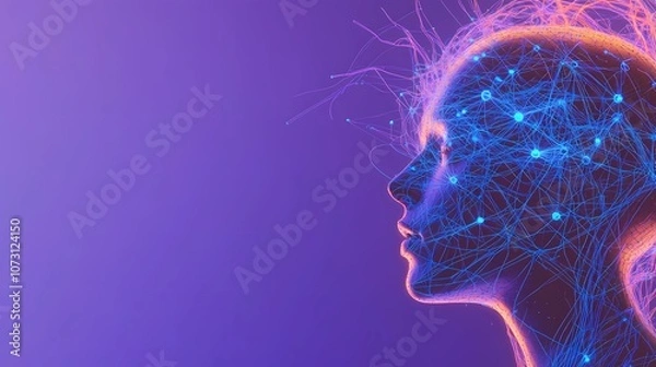 Fototapeta Intricate neural links and intersections forming a networked pattern with subtle glow effects, representing data processing and digital communication