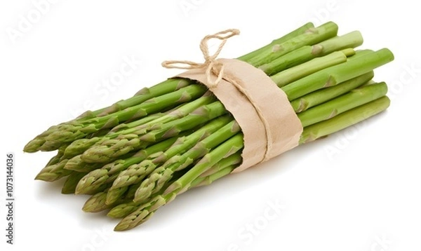 Fototapeta Bunches of green raw garden asparagus, Generative AI 