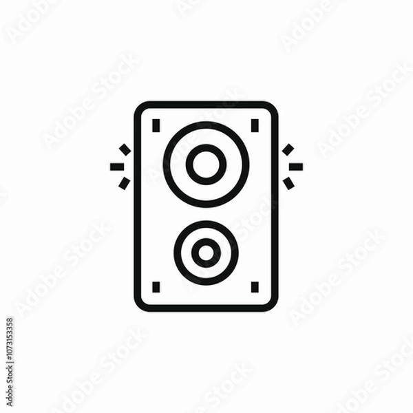 Obraz loudspeakers music icon sign vector