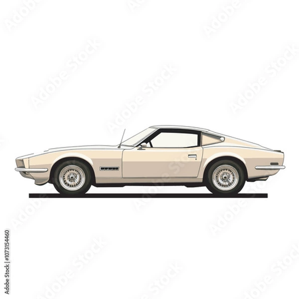 Obraz sports car vector side view