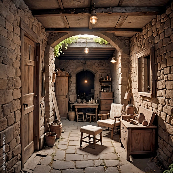 Fototapeta old cellar