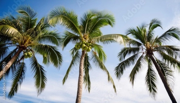 Fototapeta Majestic Coconut Palm Tree Tropical Paradise and Natural Beauty