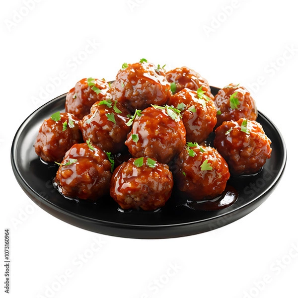 Fototapeta Meatballs Isolated on Transparent Background