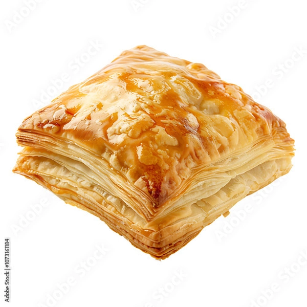 Fototapeta Puff Pastry Isolated on Transparent Background