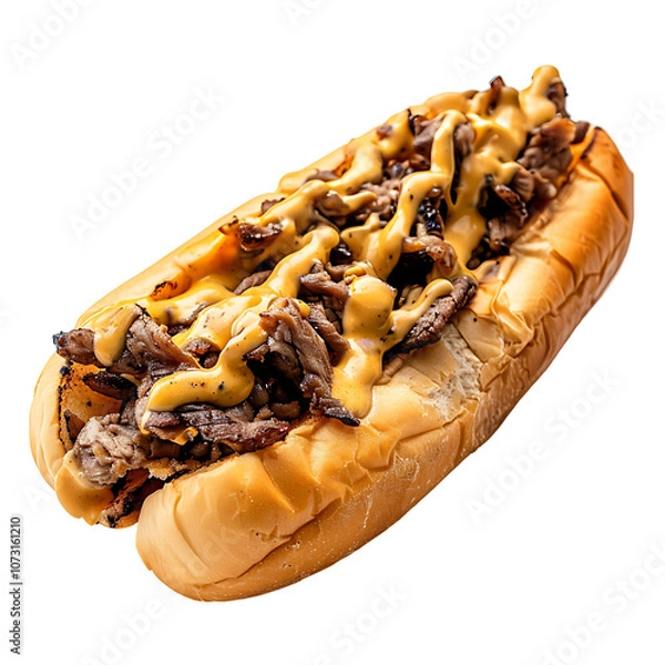 Fototapeta Philly Cheesesteak Isolated on Transparent Background