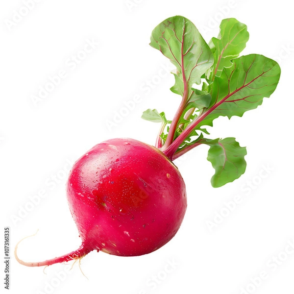 Fototapeta Red Radish Isolated on Transparent Background