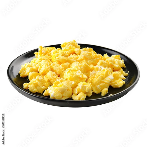 Fototapeta Scrambled Egg Isolated on Transparent Background