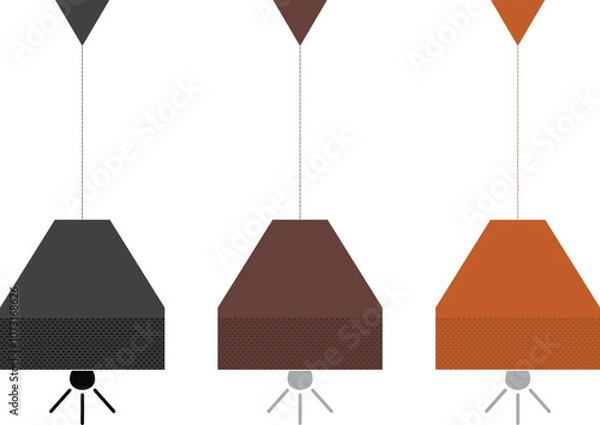 Obraz Ceiling light vector . Kitchen lamp isolated.