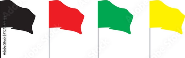 Obraz Flag vector . Flag waving vector.