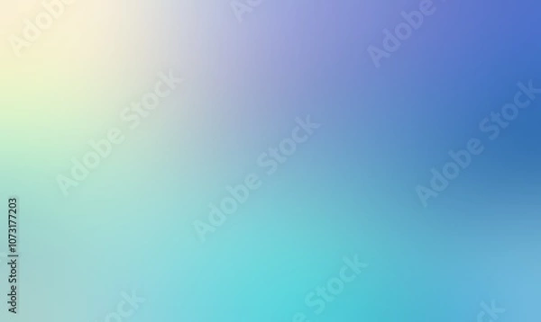Fototapeta Light blue yellow violet gradient. Bright shine. Clear sky glow empty background.