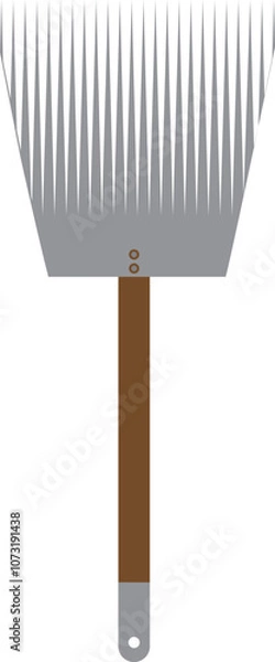 Obraz Metal rake framing vector