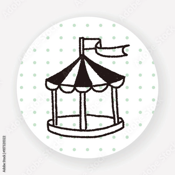 Obraz doodle tent