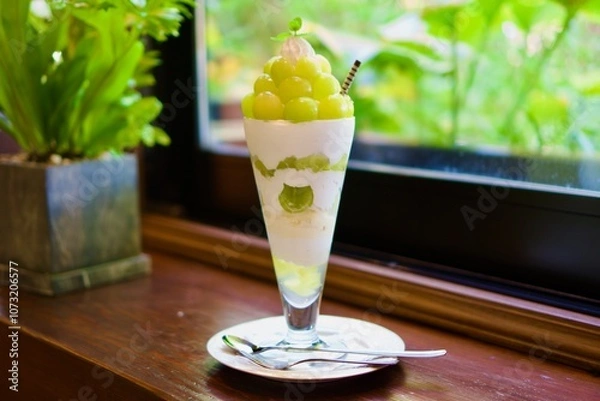 Obraz 美味しいシャインマスカットパフェ