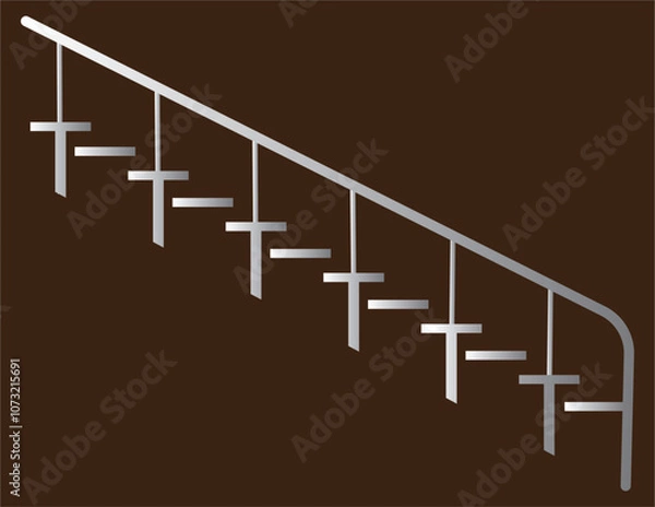 Obraz Stairway iron Vector.