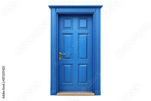 Fototapeta blue door and frame isolated PNG