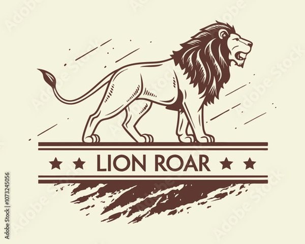 Fototapeta Lion concept with icon design, vector illustration 10 eps graphic.
