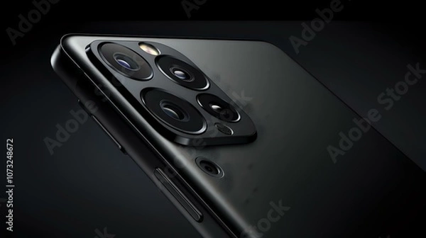 Obraz Black Smartphone with Multiple Camera Lenses