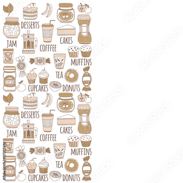 Fototapeta Images for confectionery or coffee shop