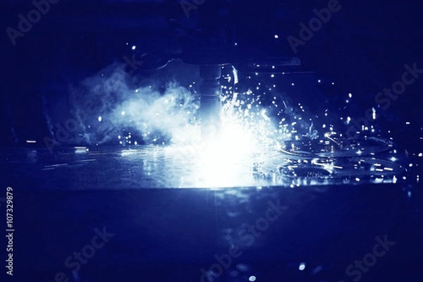 Fototapeta background sparks from welding
