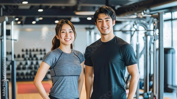 Obraz スポーツジムのトレーナー05