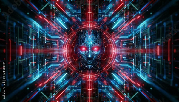 Obraz テロリストをイメージした抽象的イラスト