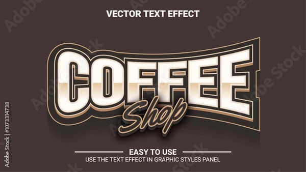 Obraz 3d coffee editable text effect