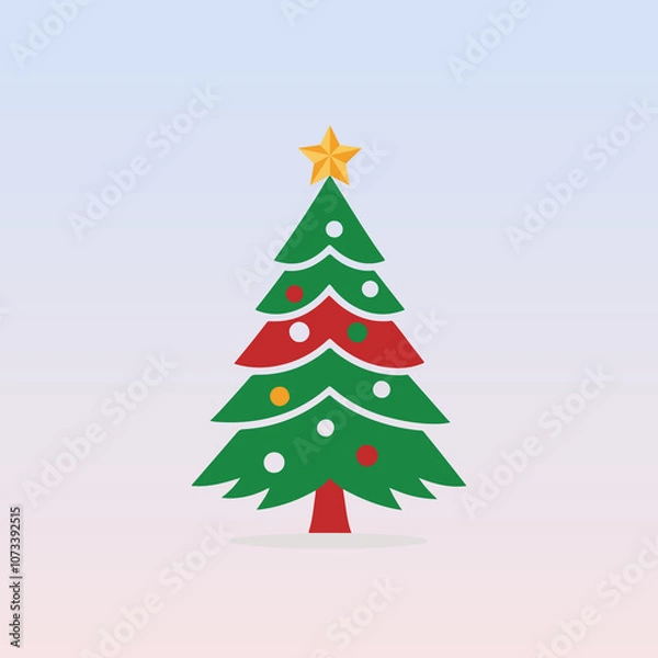 Fototapeta Cristmass Tree Illustration art Design