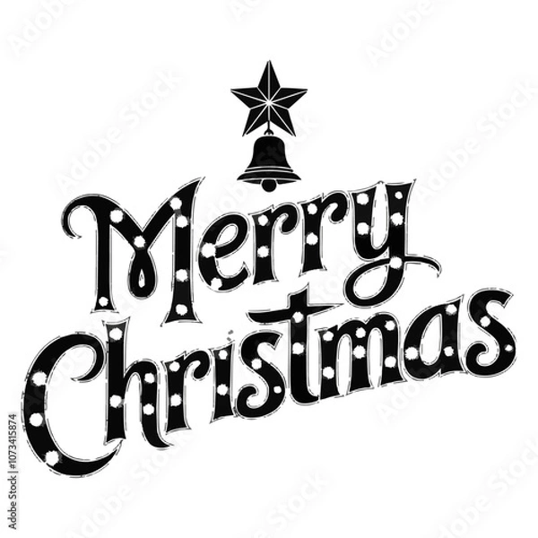 Obraz Merry Christmas tree icon vector illustration.