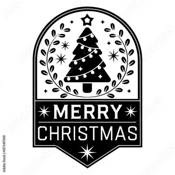 Obraz Merry Christmas vector illustration.