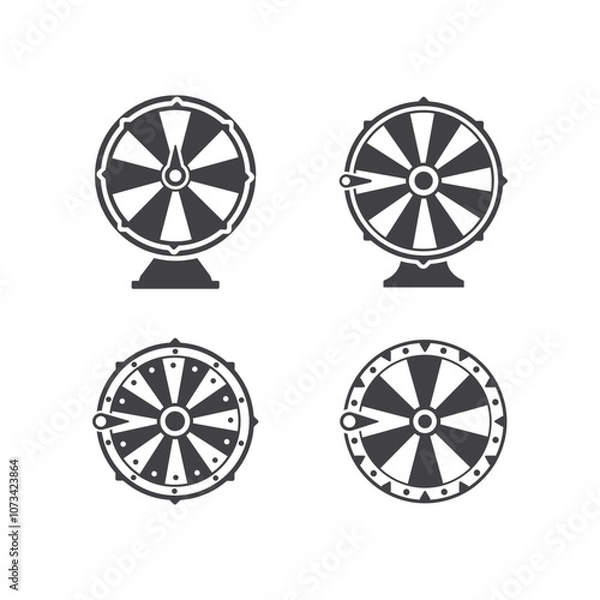 Obraz spin wheel icon vector