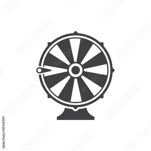 Fototapeta spin wheel icon vector