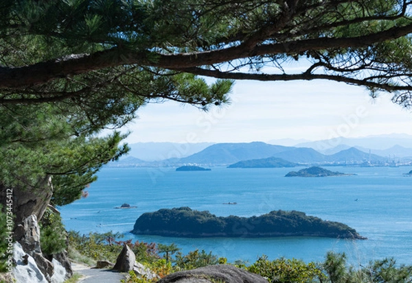 Fototapeta 鷲羽山展望台から望む瀬戸内海