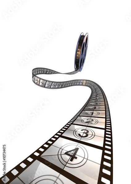 Obraz Premiere countdown! 3d rendering. isolated version.