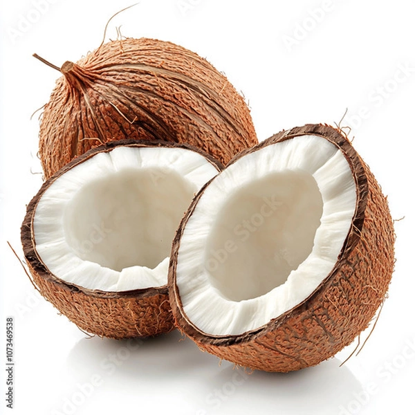 Obraz coconut on white background