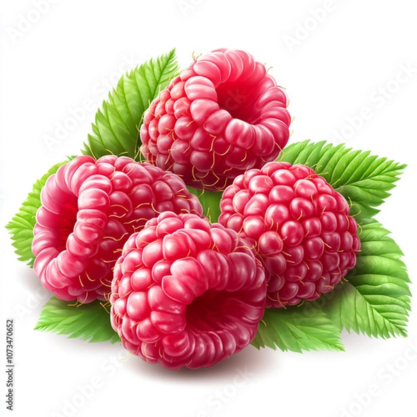 Obraz raspberry isolated on white